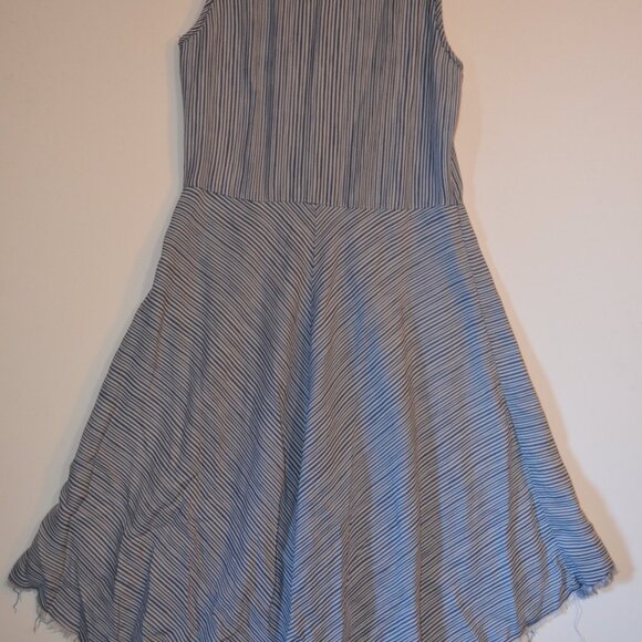 Splendid(R) Blue Tone Tencel Lyocell Fit&Flare Sleeveless Buttons Dress Girls 12 - Picture 3 of 11